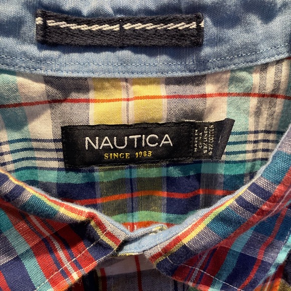 Nautica Linen-Blend Multicolor Casual Shirt - Picture 7 of 9
